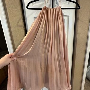 By Together pleated peach iridescent dress